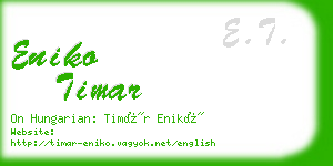 eniko timar business card